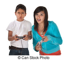 video-game-players-latino-siblings-battle-in-video-games-on-white-background-pictures_csp5008828
